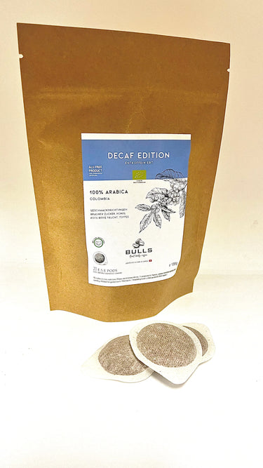 BULLS Decaf - koffeinfrei, entkoffeiniert - E.S.E. Kaffeepads